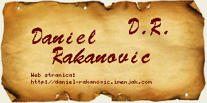 Daniel Rakanović vizit kartica